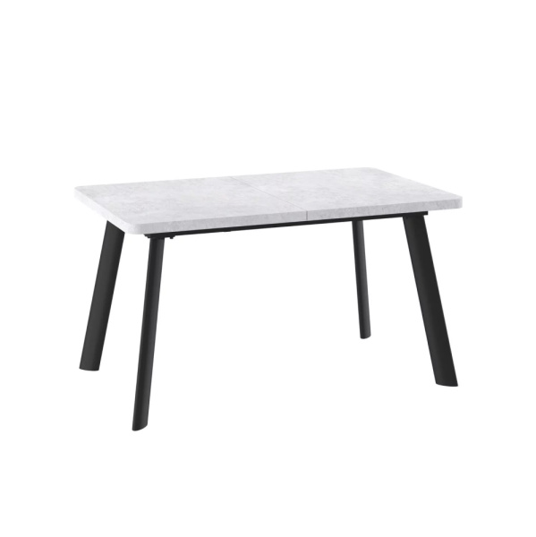 Стол LEON LUX RADIAL-140, раздвижной 140(180)х85, СЕРЫЙ СЛАНЕЦ/ЧЕРНЫЙ